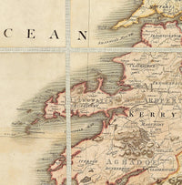 Vintage Map of Ireland 1797 Beautiful Old Map of Ireland  | Vintage Map Wall Art Print