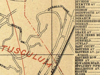 Old Map of Cincinnati 1882 Vintage Map | Vintage Map Wall Art Print