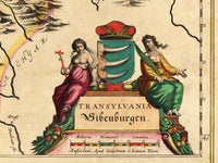 Old Map of Transylvania Romania 1634 Vintage Map  | Vintage Map Wall Art Print