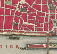 Old Map of Orleans France 1700 Vintage Map | Vintage Map Wall Art Print