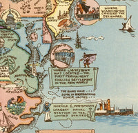 Vintage Map of United States America, Recreational Touring & Travel Map 1928  | Vintage Map Wall Art Print | Large Map Print