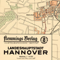 Old Map of Hanover Germany 1949 Hanover  | Vintage Map Wall Art Print