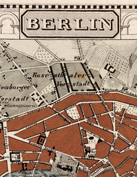 Old Map of Berlin Germany 1860 Vintage Map | Vintage Map Wall Art Print