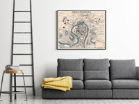 Old Map of Besançon France 1895 Vintage Map | Vintage Map Wall Art Print