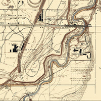 Old Map of Fort Worth Texas 1915 Vintage Map | Vintage Map Wall Art Print