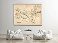 Old Map of Burgos 1905 Spain Vintage Map | Vintage Map Wall Art Print