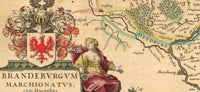 Old Map of Brandenburg 1699 Germany Vintage map  | Vintage Map Wall Art Print