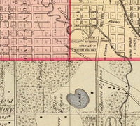 Old Map of Minneapolis 1871 Vintage Map | Vintage Map Wall Art Print