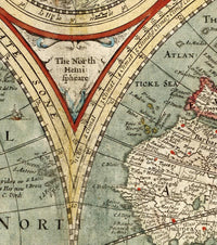 Old Map of The World  1627 Old Map  | World Map Gift World Map Print | Vintage World Map | World Map Wall Art | Large Map Print