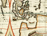 Old World Map 1618 Old Map of the World | World Map Gift World Map Print | Vintage World Map