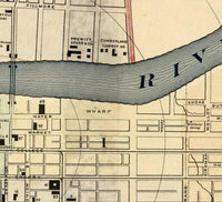 Old map of Nashville Tennessee 1877 vintage Map | Vintage Map Wall Art Print