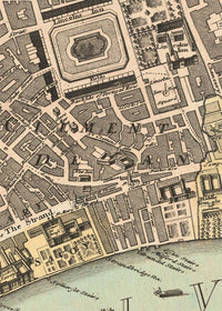 Old Map of London 1736 England United Kingdom Vintage London Map | Vintage Map Wall Art Print