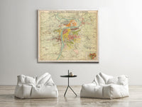 Old Map of Prague 1900 Czech Republic Vintage Map | Vintage Map Wall Art Print
