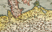 Old Map of Germany 1595 Vintage Map | Vintage Map Wall Art Print