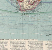 Great Vintage World Map in 1897  | World Map Gift World Map Print | Vintage World Map | World Map Wall Art | Large Map Print