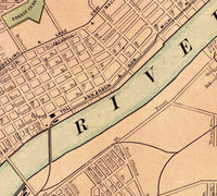 Old map of Toledo Ohio 1892 Vintage Map | Vintage Map Wall Art Print