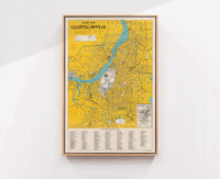 Old Map of Calcutta Kolkata India 1947 Vintage Map | Wall Map Print