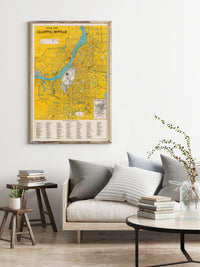 Old Map of Calcutta Kolkata India 1947 Vintage Map | Wall Map Print