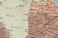 Old Map of Lithuania 1920 Vintage Map | Vintage Map Wall Art Print