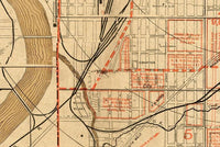 Old map of Kansas City Missouri 1886 vintage Map Gift | Vintage Map Wall Art Print