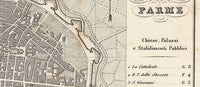 Old Map of Parma Italy 1859 Vintage Map | Vintage Map Wall Art Print