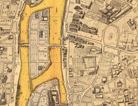 Old Map of Paris France 1710 Vintage Map | Vintage Map Wall Art Print