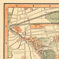 Old Map of Hanover Germany 1949 Hanover  | Vintage Map Wall Art Print