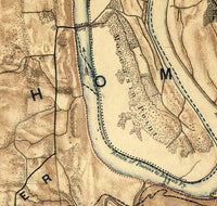 Old Map of Chattanooga Tennessee 1863 Vintage Map | Vintage Map Wall Art Print