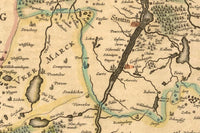 Old Map of Brandenburg 1699 Germany Vintage map  | Vintage Map Wall Art Print