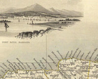 Old Map of Jamaica 1851 Vintage Map | Vintage Map Wall Art Print