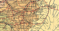 Old Map of Burgos Region 1900 Spain Vintage Map | Vintage Map Wall Art Print