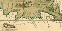 Old Map of Java and Madura Islands Indonesia 1730 Vintage Map | Vintage Map Wall Art Print