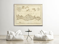 Old Map of Crete Island Greece Creta 1677 Vintage Map | Vintage Poster Wall Art Print |