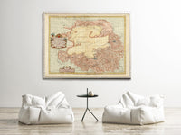 Old Map of Tibet 1737 China Vintage Map | Vintage Map Wall Art Print