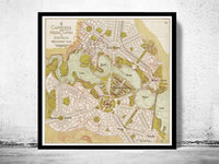 Old Map of Canberra City Australia Oceania 1913 Vintage Map | Vintage Map Wall Art Print
