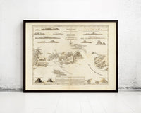 Old Map of Virgin Islands 1775 Vintage Map | Vintage Map Wall Art Print
