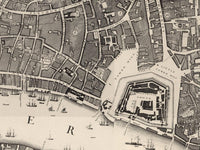 Old Map of London 1746 John Rocque Vintage Map of London | Vintage Map Wall Art Print