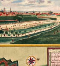 Old Map of Gdansk Danzig Poland 1687 Vintage Map | Vintage Map Wall Art Print