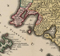 Old Map of Tuscany Toscana Italy 1750 Vintage Map | Vintage Map Wall Art Print