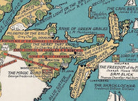 Old Map of Canada Antique North America 1936 Vintage Map | Vintage Map Wall Art Print