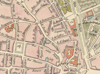 Old Map of Toulouse France 1850 Vintage Map | Vintage Map Wall Art Print