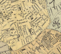 Old Preston Map 1890 United Kingdom Vintage Map | Vintage Map Wall Art Print