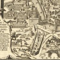 Old Map of Rome Roma Italy 1696 Ancient Map of Rome Vintage Map | Vintage Map Wall Art Print