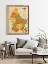 Old Map of Luxembourg Luxemburg 1886 Vintage Map | Vintage Map Wall Art Print