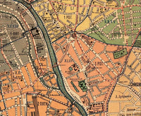 Old Map of Moscow  Russia 1910 vintage Map | Vintage Map Wall Art Print
