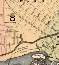 Old Map of Richmond Virginia 1884 Vintage Map | Vintage Map Wall Art Print