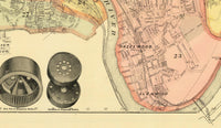 Old Map of Pittsburgh Allegheny 1898 Vintage Map | Vintage Map Wall Art Print