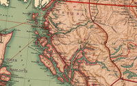 Old Map of British Columbia 1915 Canada Vintage Map | Vintage Map Wall Art Print