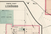 Old Map of Leesburg Virginia 1878 Vintage Map | Vintage Map Wall Art Print