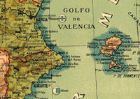 Old Map of Spain 1900  | Vintage Map Wall Art Print
